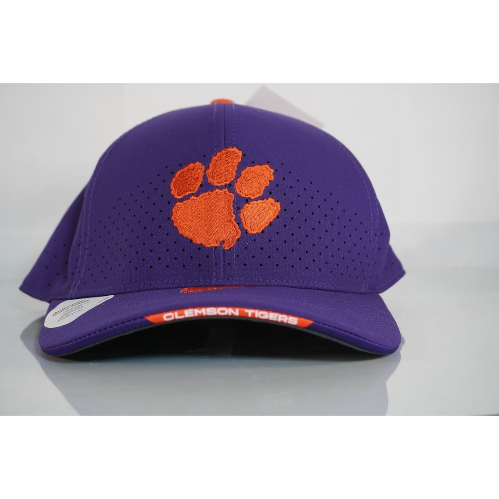 Clemson Tigers Nike Hat Cap‎ Purple Orange On Field Team Issue Aerobill Flex NEW
